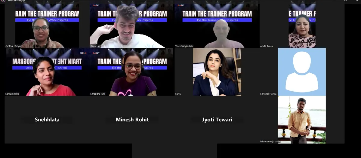 Video call of a virtual Train the Trainer program cohort